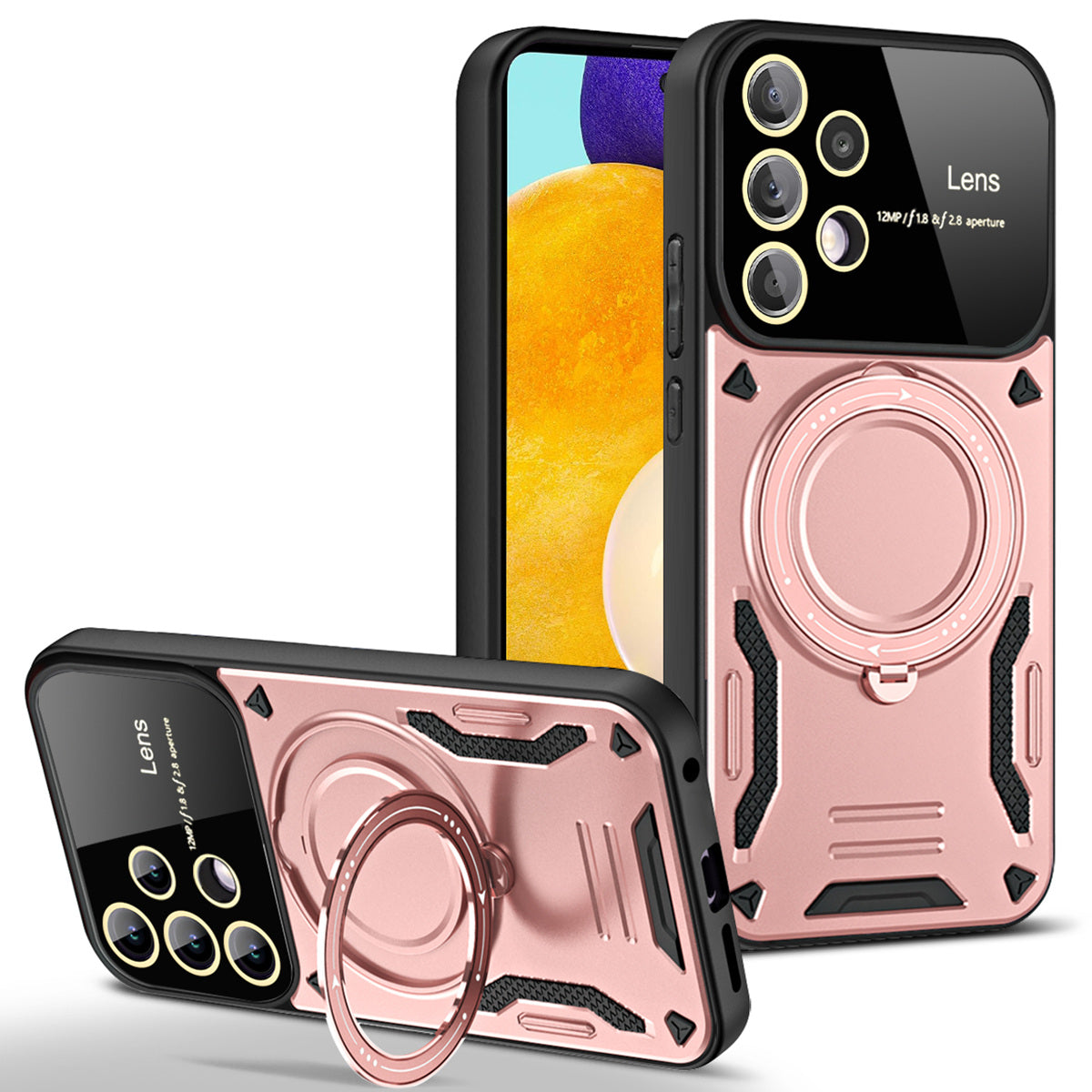 For Samsung Galaxy A52 4G A52s 5G A52 5G Ring Kickstand Case PC TPU Phone Cover Compatible with MagSafe For Samsung Galaxy A52 4G A52s 5G A52 5G Ring Kickstand Case PC TPU Phone Cover Compatible with MagSafe